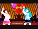 MMD、テト、ミク、計2人、で、FIRST・重音テト・カバー