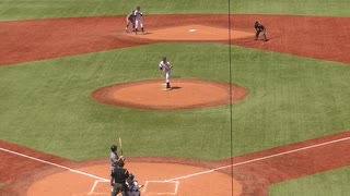 ドラフト候補の廣瀬隆太（4年・慶應）四球を選ぶ【春季六大学野球 立教 対 慶応 2023年5月16日】