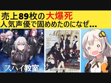 人気声優を集めたアニメ「スパイ教室」、円盤89枚の爆死を遂げる…