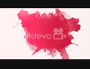 Splashing watercolor red brushes　安孫子佳典