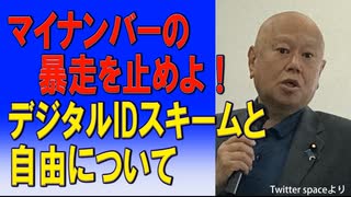 マイナンバーの暴走を止めよ！デジタルIDスキームと自由について　2023/06/06