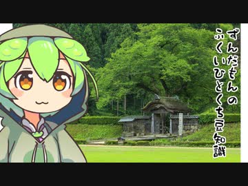 ずんだもん「そういや触れてなかった気がするのだ」