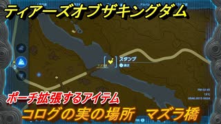 ゼルダの伝説ティアーズオブザキングダム　コログの実の場所　マズラ橋...