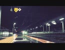 雨の夜の駅（ワンマン普通列車）