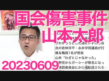 山本太郎のダイブで3人が怪我、懲罰委員会行き、つうか傷害事件ですよね＝高井たかしれいわ幹事長、太郎の暴力に大感激／松原仁衆議、立憲を離党、とうとう大崩壊が始まった模様 20230609