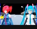 MMD、テト、ミク、計4人、で、深夜高速、重音テト・カバー曲
