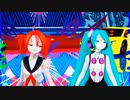 MMD、テト、ミク、計2人、で、深海少女、重音テト・カバー曲
