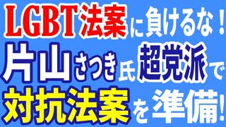 LGBT法案に負けるな！　片山さつき氏、超党派で対抗法案を準備！