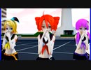 MMD、テト、リン、ゆかり、計3人、で、重音テトの消失