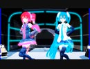 MMD、テト、ミク、計2人、で、YOASOBI「アイドル」重音テト・カバー曲