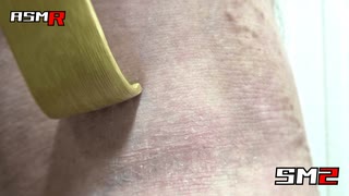 【眠くなるアトピー性皮膚炎ASMR】超痒い膝の裏を孫の手で掻く音/癒し/リラックス効果/睡眠導入/マッサージ