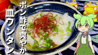 おつまみにさっぱり美味しい皿ワンタン作ってみた【今日のおつまみ】