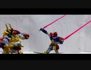 百獣機神ﾔﾂｻﾞｷ ﾔﾂｻﾞｷ VS 3大異国軍ｽｰﾊﾟｰﾛﾎﾞｯﾄ