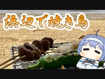 夏の浜辺で焼き鳥！【つづみの青空クッキング】