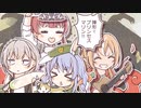 【手描き】戦闘陣形プリンセスマリンremix【宝鐘マリン/兎田ぺこら/不知火フレア/白銀ノエル/ホロライブ/切り抜き漫画】