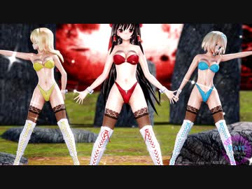 【東方MMD】魔理沙・霊夢・アリスで「WAVE」