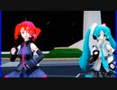 MMD、テト、ミク、計2人、で、〔オリジナル曲〕Ｒｉｓｏｎａｎｚａ-feat・重音テト