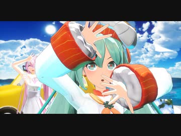 アイドルを踊るギザ歯の海老ミクさんの姿に目が釘付けなのだ！