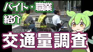 【交通量調査】ずんだもんと学ぶ職業・バイト