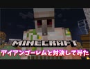 【マインクラフト】「アイアンゴーレムに喧嘩を撃ってみた」