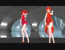 【MMD】正面衝突【重音テト　波音リツ】