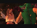 ドラゴンにやられるヒーロー