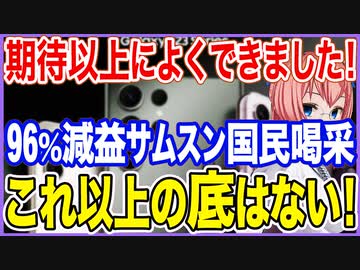 期待以上によくできました！96％も減益したサムスンに国民が喝采！？これ以上の底はない！【2023/07/08】
