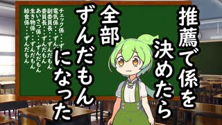 係を推薦で決めたら全部の係をやらされることになった【ずんだもん】