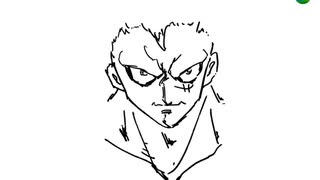 ルフィ描いてみた