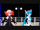 MMD、テト、ミク、ココナ、キサキ、計4人、で、トゥーユーグリーンライツfeat初音ミク