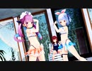 【MMD Hololive】湊あくあ×兎田ぺこら「爽快奪回Sunlight」