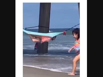 女vsハンモック