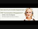 POF Conversation Disappeared ? Dial 1-855-276-3666