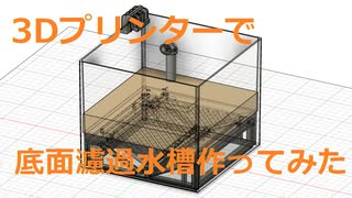 3Dプリンターで底面濾過水槽を作ってみた