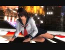 レスリング技を受ける直虎（制服）