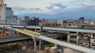 福島駅　2023年7月3日時点での新アプローチ線工事の進捗状況　架橋工事完了後の様子