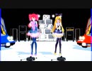 MMD、テト、リン、計2人、で、ココロ、重音テトCover