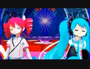 MMD、テト、ミク、計2人、で、Bringmetolife・重音テトCover