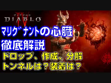 【ディアブロ４】マリグナントの心臓：徹底解説、シーズン１の新要素をいろいろ試した　心臓、体液、分解、作成、装着