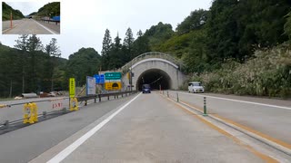 バイク車載　八箇峠道路　上越魚沼地域振興快速道路　上沼道　野田IC→八箇IC　2画面