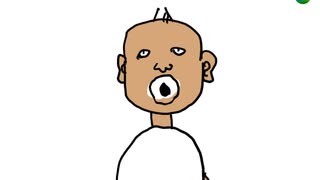 口を開けたおじさん書いてみた１