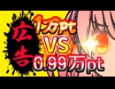 自分の動画に10,000と9,900ニコニ広告してみた
