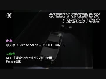 頭文字D Second Stage 使用楽曲アニメ仕様