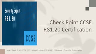 New Check Point CCSE R81.20 Certification 156-315.81.20 Dumps - Great for Preparation