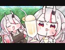 【手描き】母百鬼にバナナジュースを勧められるお嬢【ホロライブ/百鬼あやめ】