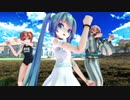 【MMD】Dear cocoa girls（ネギドリル＆由良版）／熱い砂浜、素肌がまるでアイスココア！