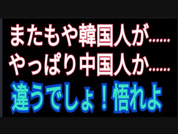 やっぱり韓国人か·····！　また中国人が·····！