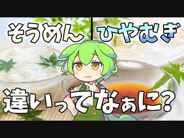 ずんだもんのたべもののヒミツ　‐そうめんのヒミツ‐