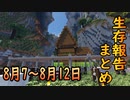 【ゆっくり実況】進捗まとめ 8月7日～8月12日【Minecraft】