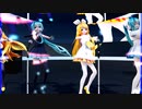 MMD、リン、ミク、計4人、で、レッドランドマーカー